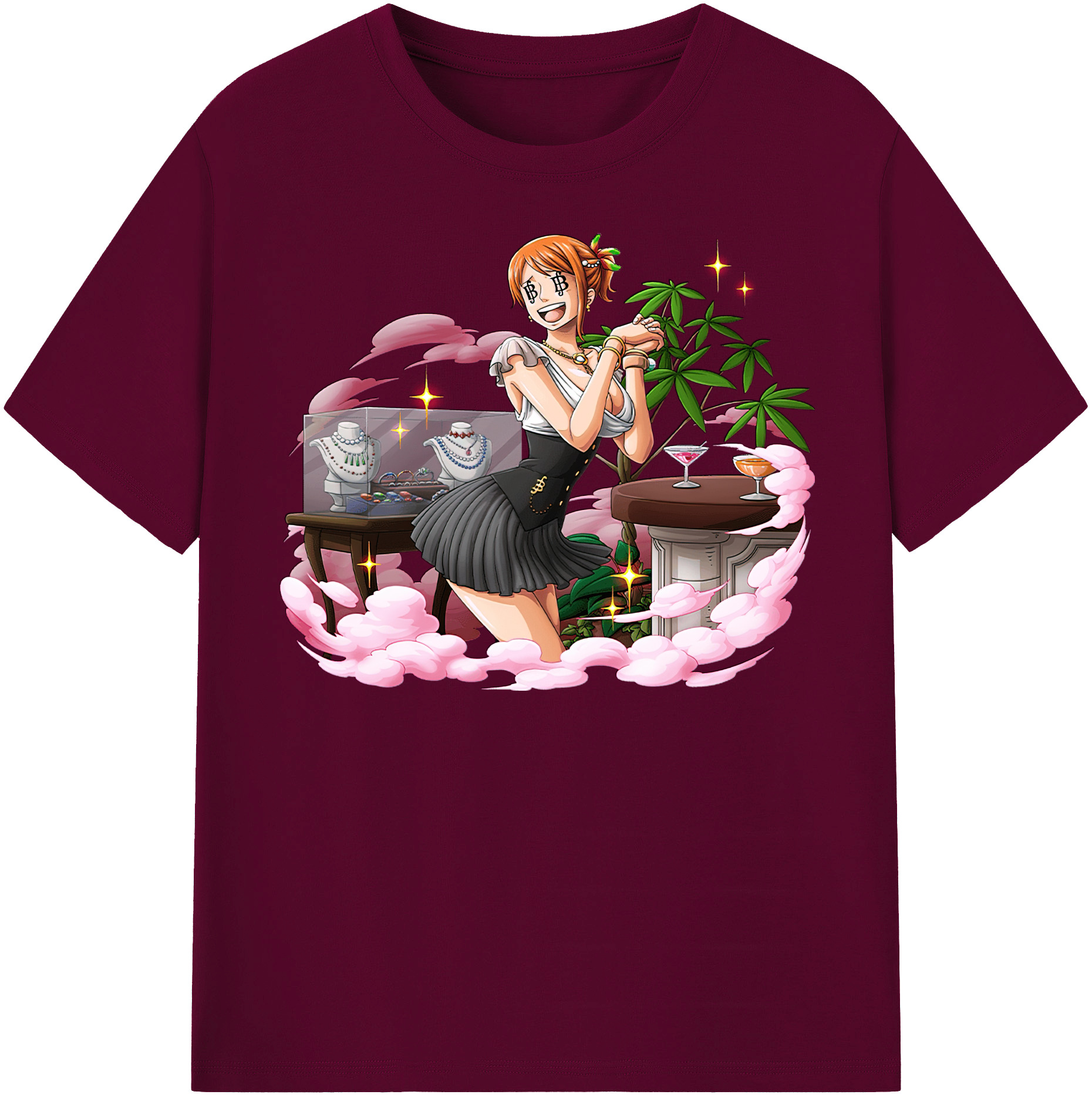 （画像用） ワンピース ナミ ONE PIECE Nami レディースカジュアルプリントTシャツ（綿100％）